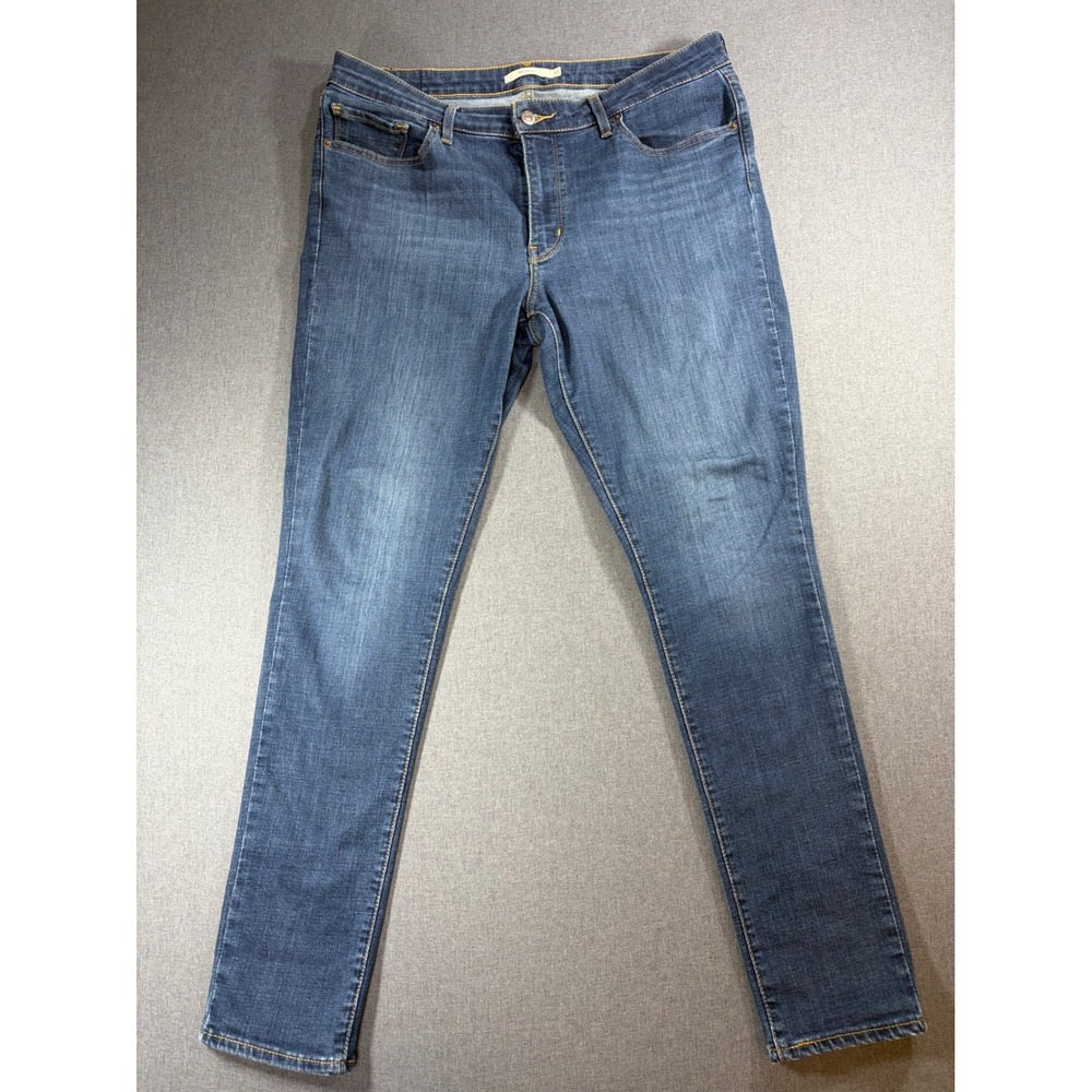 Levis 711 Skinny Jeans Womens 32x30 Medium Wash Blue Denim Mid Rise Stretch